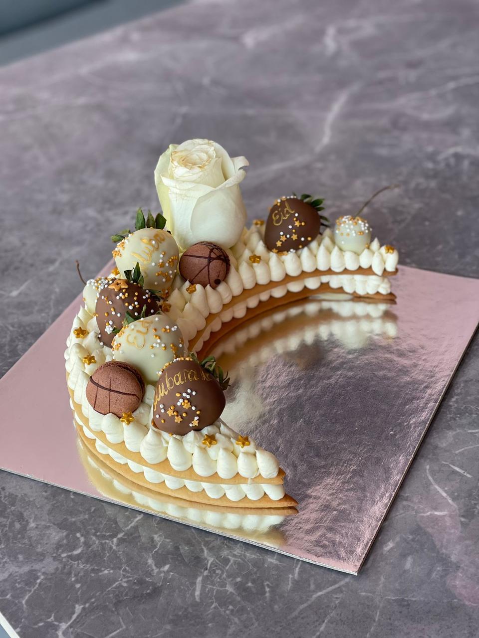 Moon Cream Tart- Large size كيك عيد الفطر