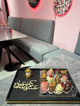 Eid Mubarak strawberry Wooden Tray - Black
