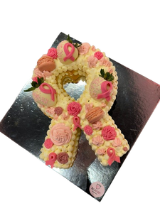 Pink Ribbon Cream Tart