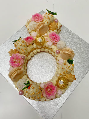 Engagement ring cream tart (2 layers) - كيكة الخطوبة